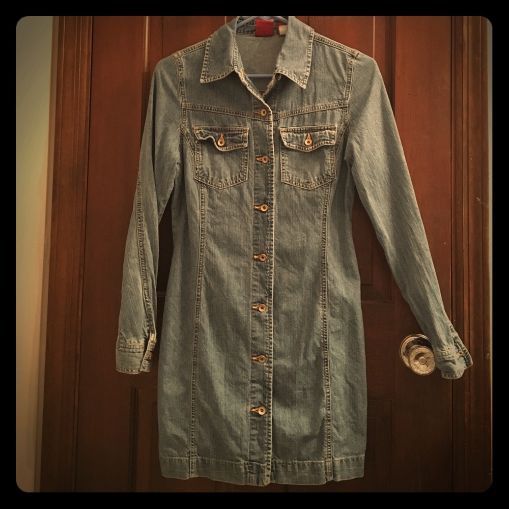 Gap Blue Denim Dress Y2K Size 1